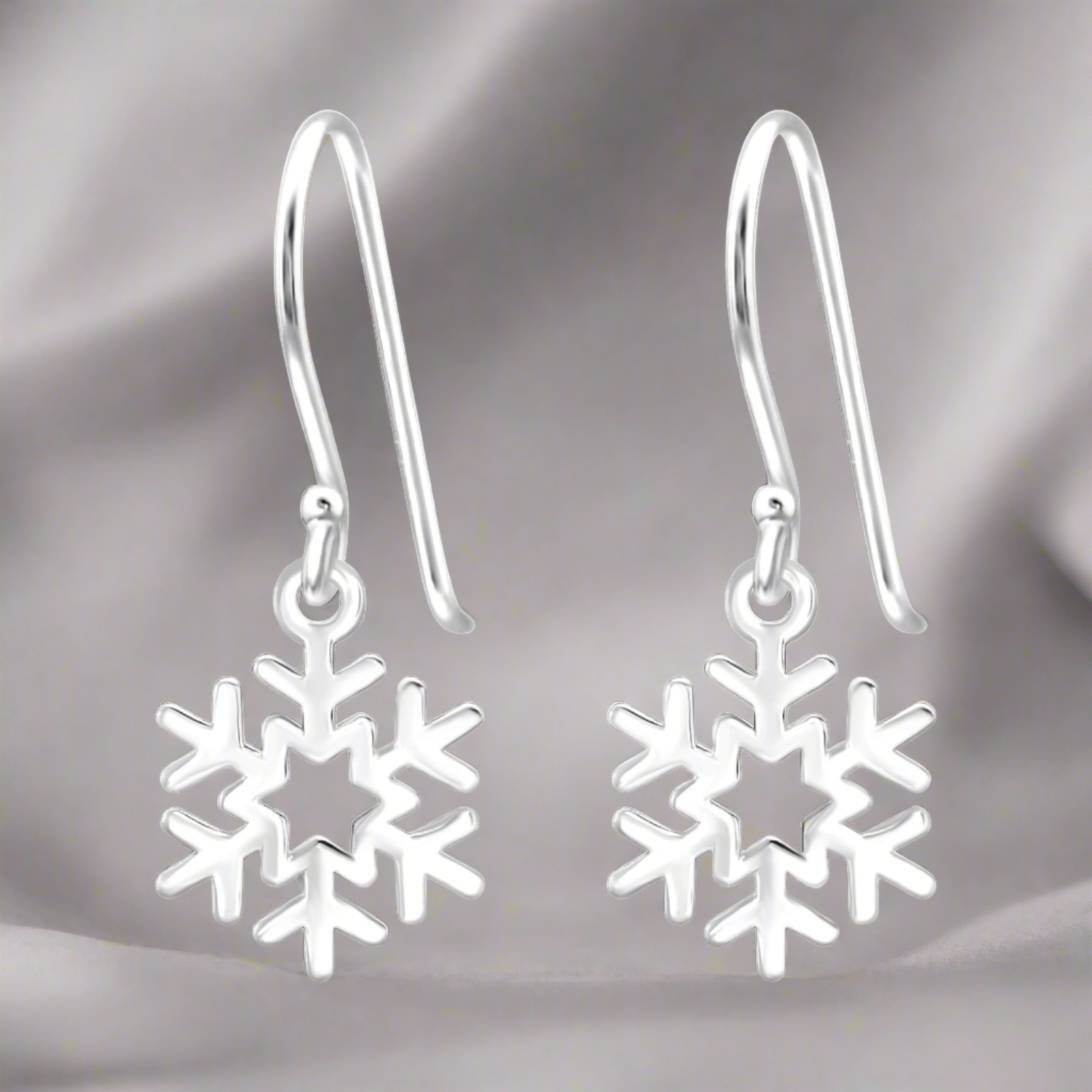 Hanging Snowflake Earrings