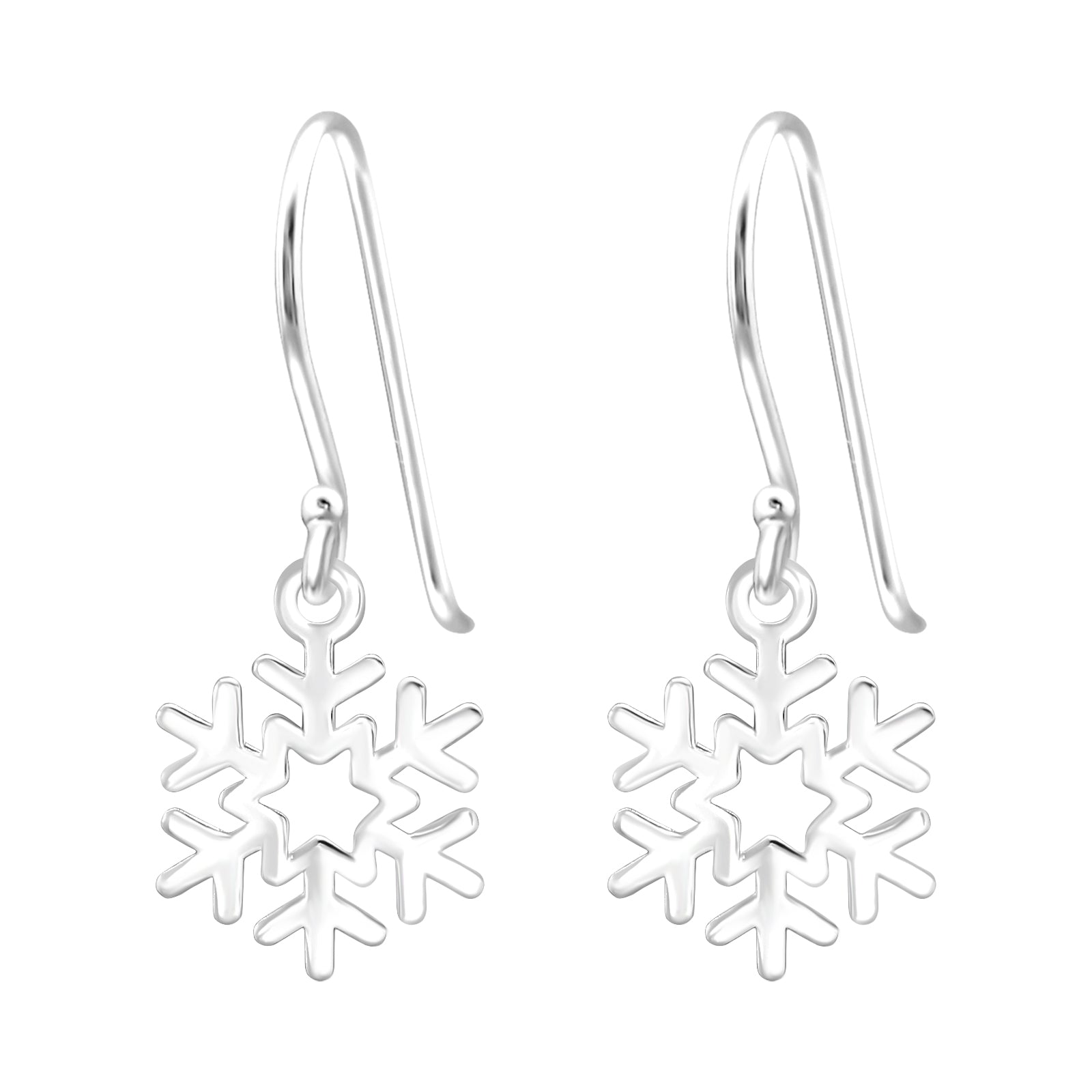 Hanging Snowflake Earrings