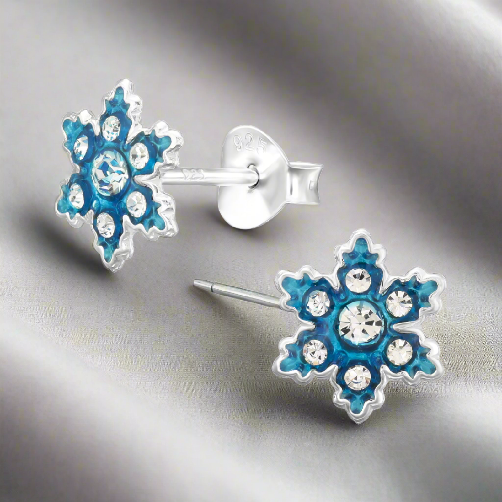 Crystal Snowflake Ear Studs